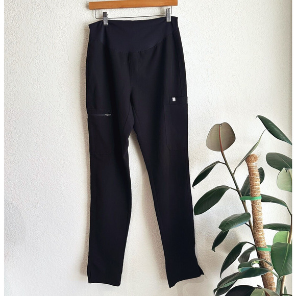 Figs Black Women's Maternity Scrub Pants - Picture 1 of 6
